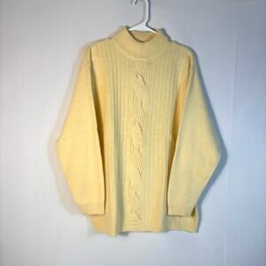 Hasting & Smith Lambswool and Angora Rabbit Fur Cream Sweater Size MP B0036